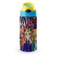 thumbnail image 1 of Yu-Gi-Oh Kids Water Bottle with Silicone Straw And Spill-Proof Lid, 16.9oz Stainless Steel Double-Wall Vacuum Insulated Water Bottles for Boys Girls, 1 of 8