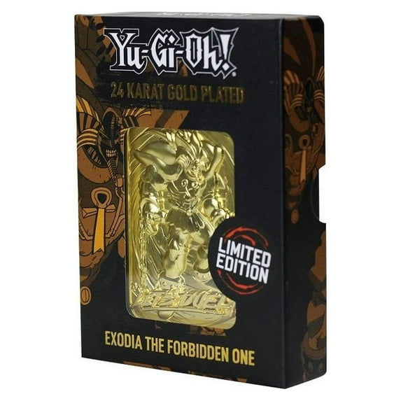 Yu-Gi-Oh! Limited Edition 24k Gold Plated Exodia The Forbidden One Metal Card
