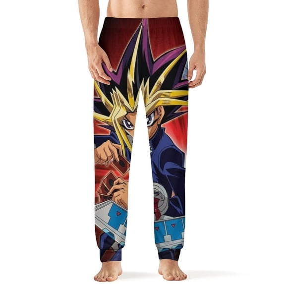 Yu-Gi-Oh Mens PJ Pajama Pants Bottoms Lounge Pants Sleepwear PJs with Pockets