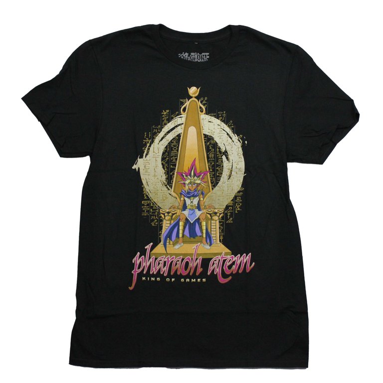 Yu-Gi-Oh Mens T-Shirt - Pharoah Atem King of Games Sitting on