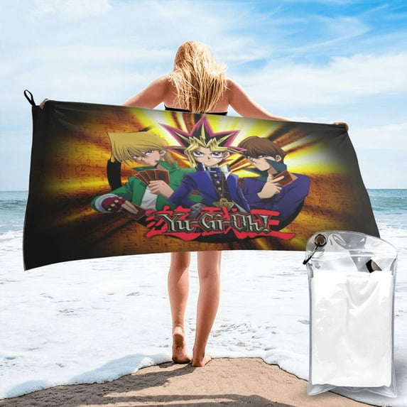 Yu-Gi-Oh Microfiber Oversized Lightweight Beach Towel 27.5"x55" Sand Free Large Towels Travel Swim Pool Yoga Gym Camping for Adults Women Men Beach Essentials Accessories Vacation Gift