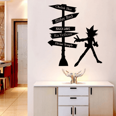 Yu-Gi-Oh Obelisk Ra Yellow Pathway Signage Cartoon Wall Sticker Art Decal for Girls Boys Room Bedroom Nursery Kindergarten House Fun Home Decors Stickers Wall Art Vinyl Decoration Size (18x20 inch)