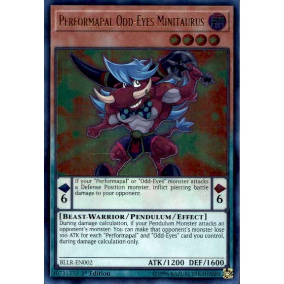 Yu-Gi-Oh Performapal Odd-Eyes Minitaurus BLLR-EN002