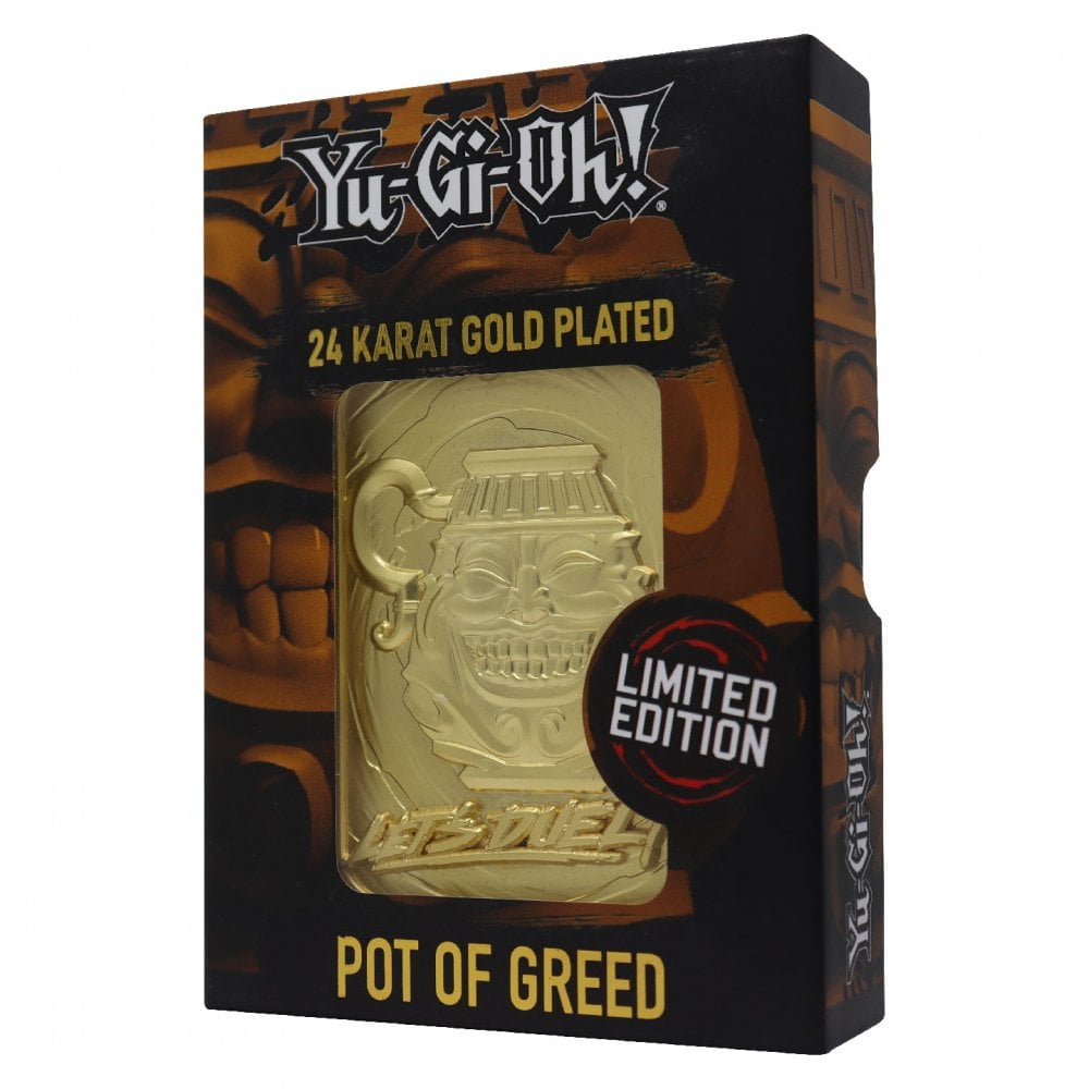 Yu-Gi-Oh! Pot of Greed - 24 Karat Gold Plated Metal Card