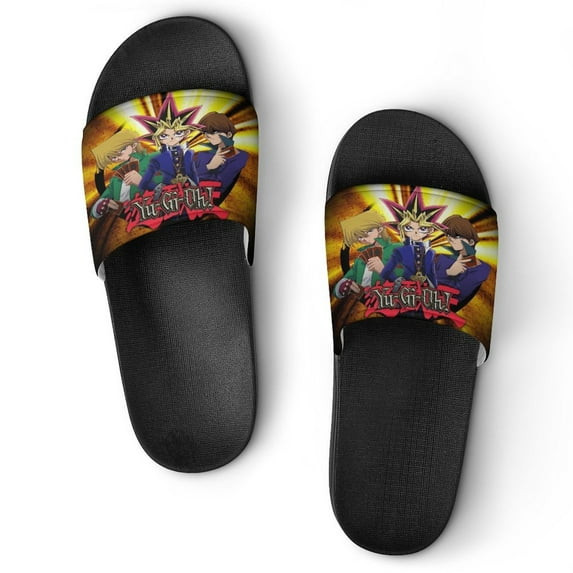 Yu-Gi-Oh Shower Slippers for Women & Men Non-Slip House Shoes Slide Sandals for Bathroom Home Beach Travel Dorm