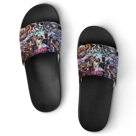 Yu-Gi-Oh Shower Slippers for Women & Men Non-Slip House Shoes Slide Sandals for Bathroom Home Beach Travel Dorm