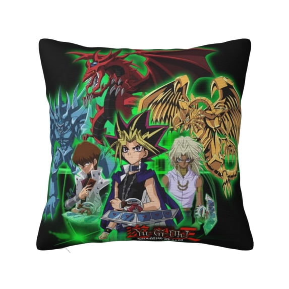 Yu-Gi-Oh Throw Pillow Cover Decoration Pillow Case Cushion Home Decor for Home Sofa Couch 16"x16"