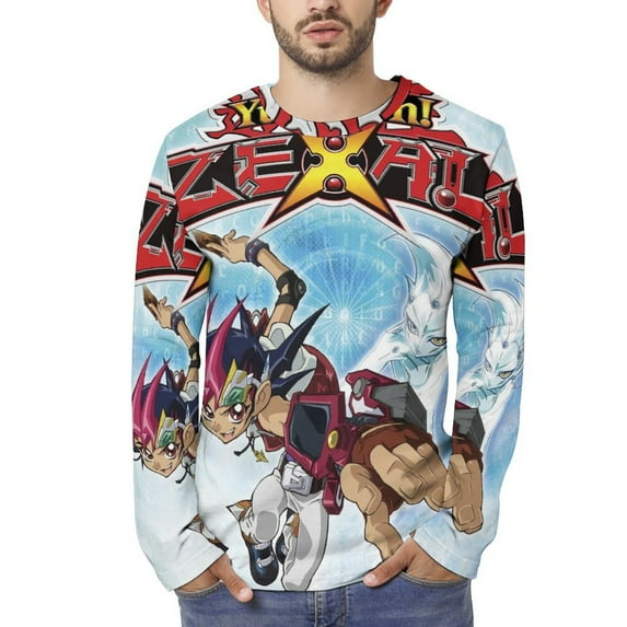 Yu-Gi-Oh! Zexal Men's Long Sleeve T Shirt 3D Printed Fashion Tee Shirts Top Soft Comfortable Daily Shirt
