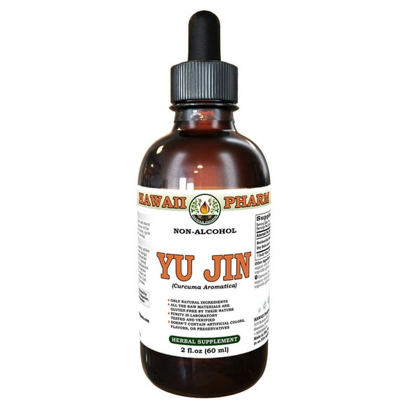 Yu Jin (Curcuma Aromatica) Dry Root Liquid Extract Tincture. Expertly Extracted by Trusted HawaiiPharm Brand. Absolutely Natural. Proudly made in USA. Tincture 2 Fl.Oz
