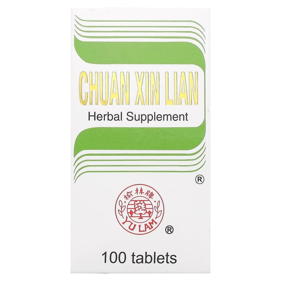 Yu Lam Brand Chuan Xin Lian, 100 Tablets