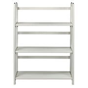 3-Shelf Folding Stackable Bookcase 27.5" Wide-White