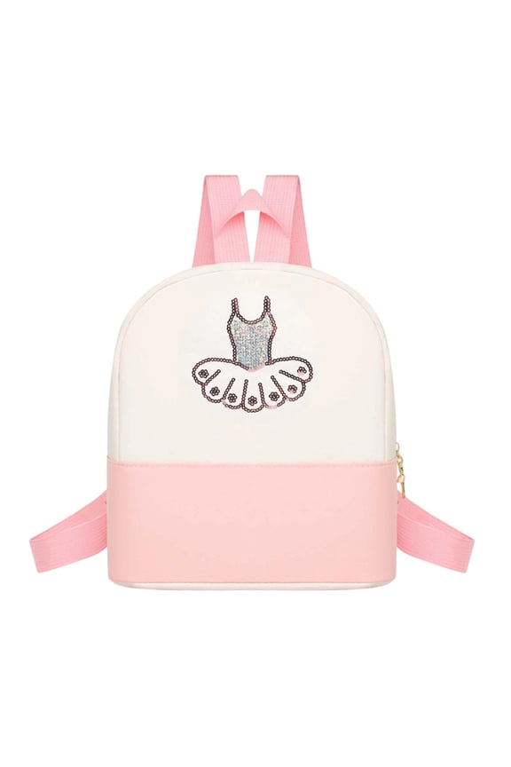 Cu_te Cartoon Ballerina Backpack, DIY Stylish Oxford Dance Bag, Multi-Purpose Storage Shoulder Pack for k_lds g_rls School Daily Dance Sports Travel