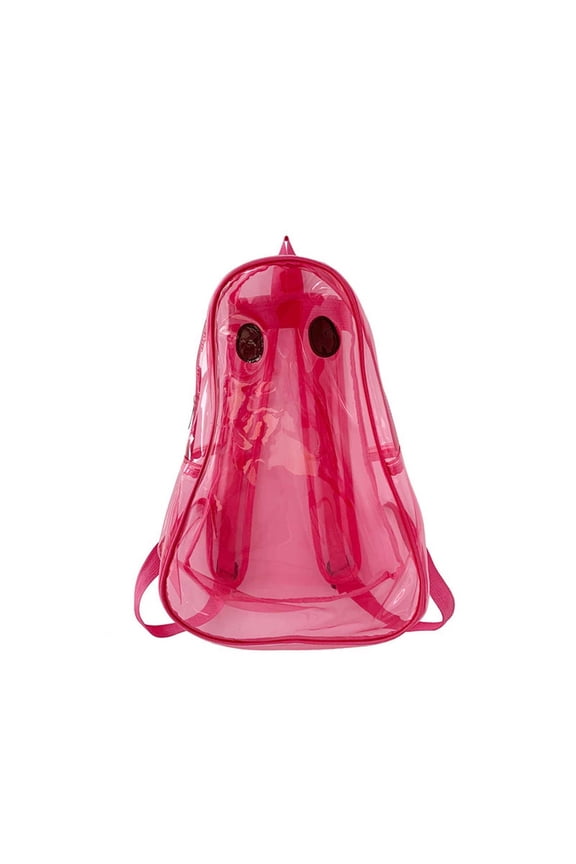 Halloween Ghost Backpack, Novelty Transparent Bookbag, Waterproof Large Capacity Unisex Pack for School Daily Commute Travel Party Holiday Events