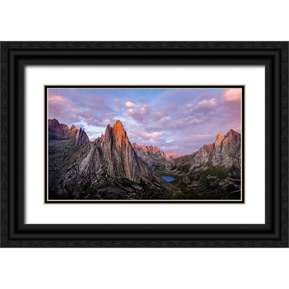 Yu Wu, Irene 14x10 Black Ornate Wood Framed with Double Matting Museum Art Print Titled - The First Light