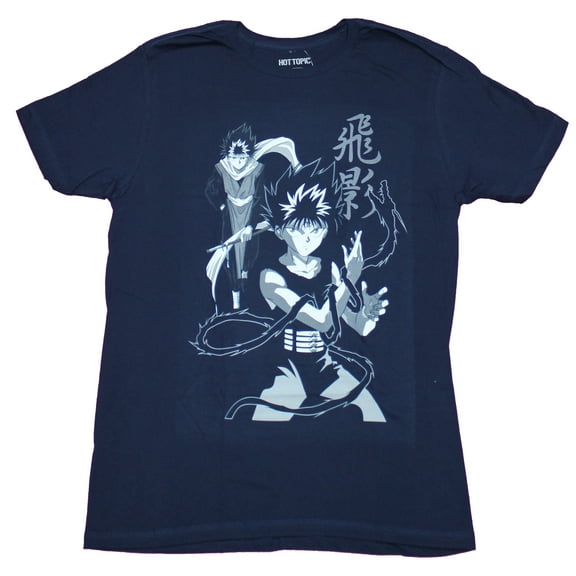 Yu Yu Hakusho Mens T-Shirt - Kanji Dual Character Wrapped in Spirit Image (3X-Large)
