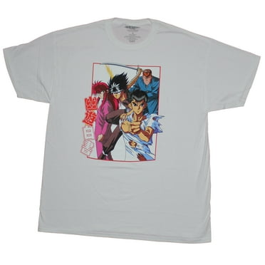Yu Yu Hakusho Mens T-Shirt - Three Character Kanji Action Box (Medium)