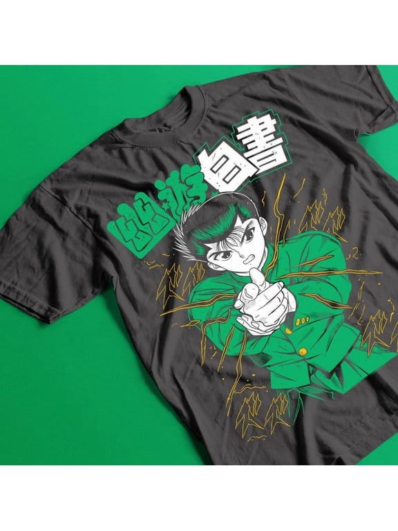 Yu Yu Hakusho T-shirt Kuwabara Kurama Yusuke Hiel Anime Manga Black Shirt