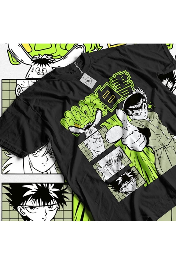 Yu Yu Hakusho T-shirt Yusuke Hiel Kuwabara And Kurama Anime Gift Shirt All Size