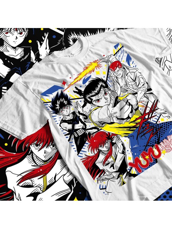 Yu Yu Hakusho T-shirt,Yusuke,Hiel,Kuwabara And Kurama Anime T-shirt All Size