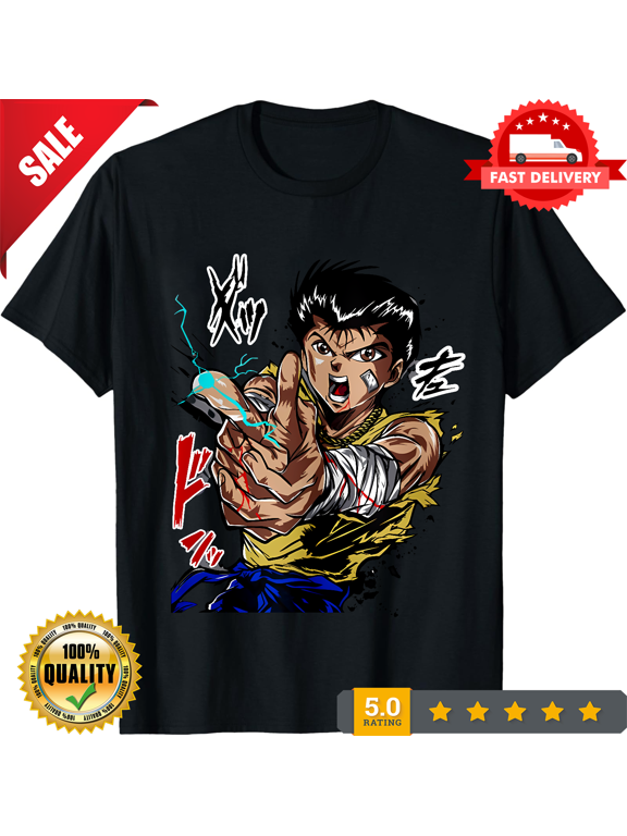 Yu Yu Hakusho T-shirt Yusuke Urameshi Tshirt Kuwabara Kurama Hiel Shirt Anime, ULTRA LIMITED-TH71513