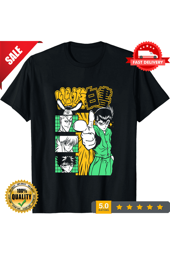 Yu yu hakusho tshirt,yusuke,hiel,kuwabara,2023 kurama anime tshirt Tee ALL SIZES, NEW TRENDING ITEM-TH70829