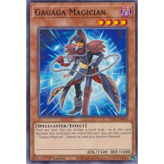 YuGiOh 2-Player Starter Set Common Gagaga Magician STAX-EN034
