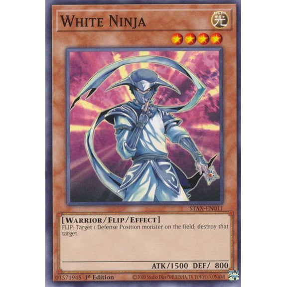 YuGiOh 2-Player Starter Set Common White Ninja STAX-EN011