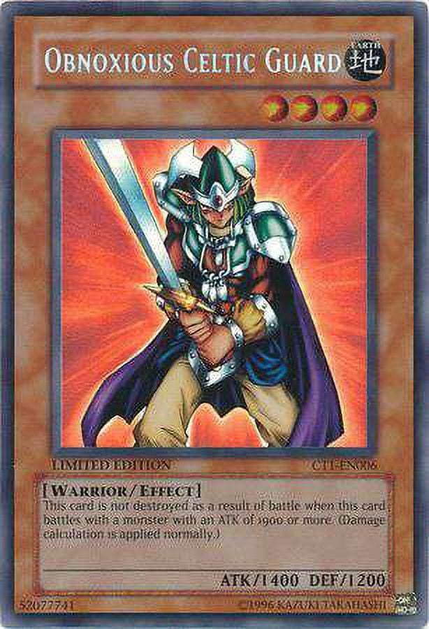 YuGiOh 2004 Collector Tin Secret Rare Obnoxious Celtic Guard (Super Rare misprint) CT1-EN006