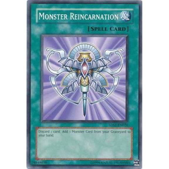YuGiOh 2008 Starter Deck Common Monster Reincarnation #5DS1-EN026