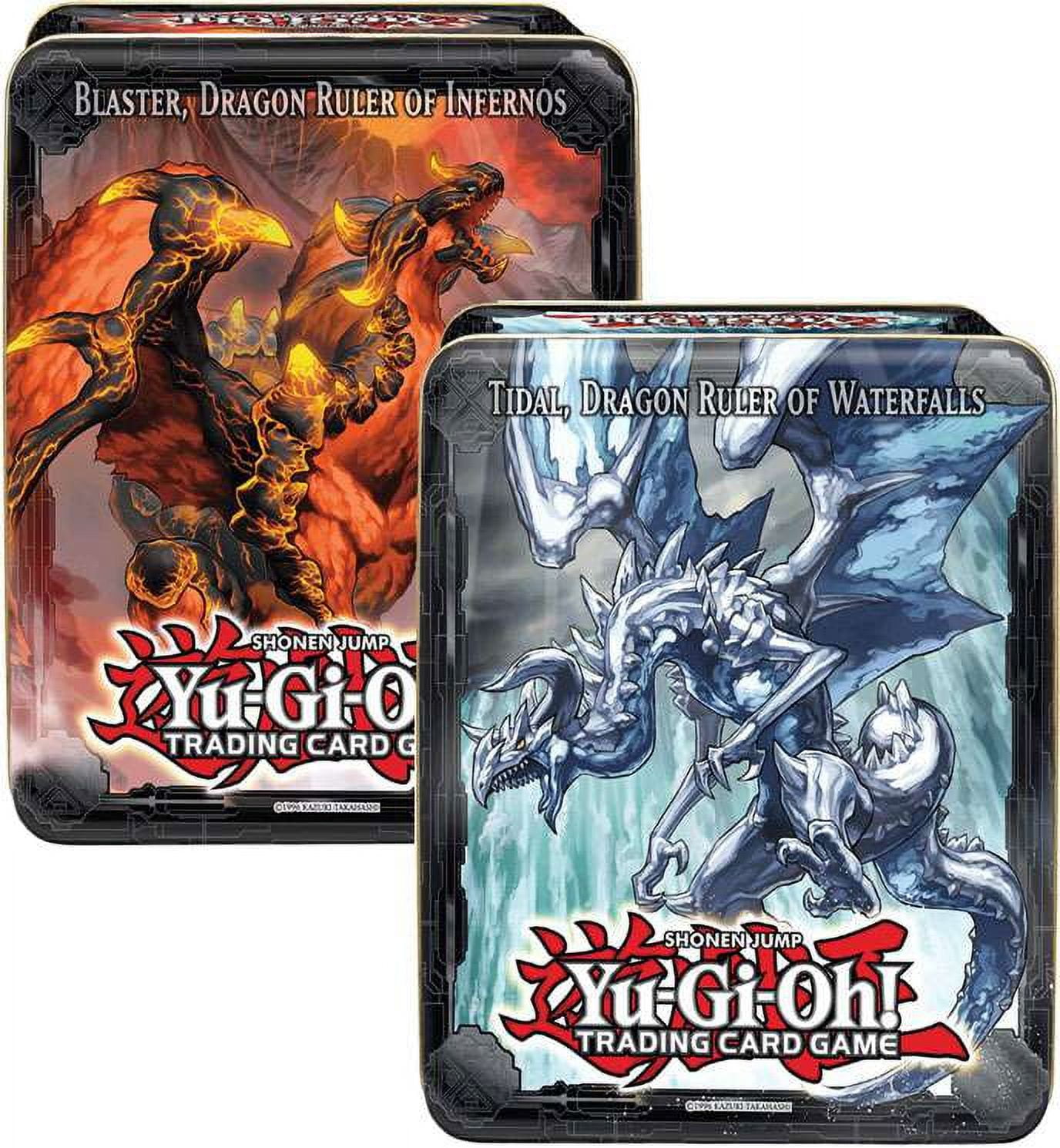 YuGiOh 2013 Collector Tin Blaster Dragon Ruler of Infernos & Tidal Dragon  Ruler of Waterfalls Collector Tins