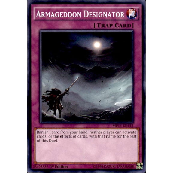 YuGiOh 2014 Mega Tin Common Armageddon Designator MP14-EN112