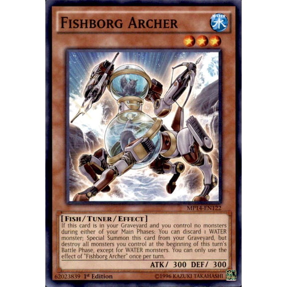 YuGiOh 2014 Mega Tin Common Fishborg Archer MP14-EN122