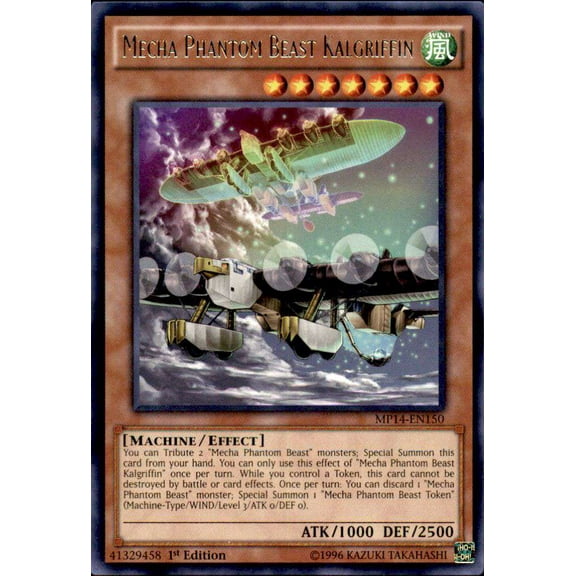 YuGiOh 2014 Mega Tin Rare Mecha Phantom Beast Kalgriffin MP14-EN150