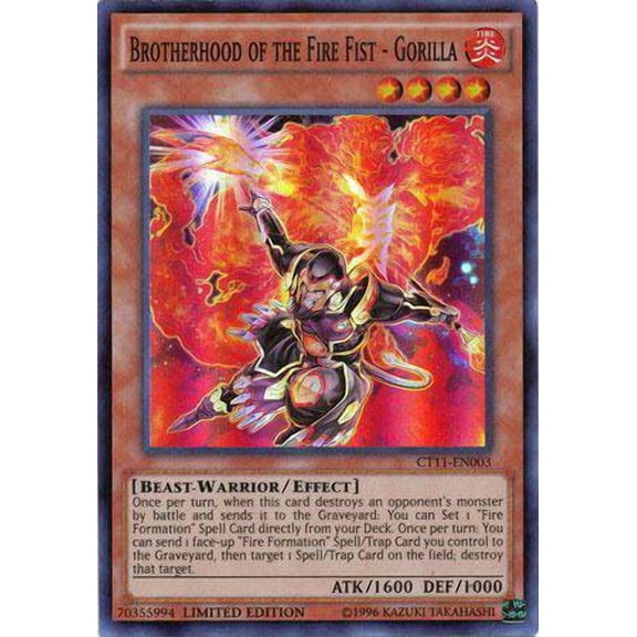 YuGiOh 2014 Mega Tin Super Rare Brotherhood of the Fire Fist - Gorilla CT11-EN003