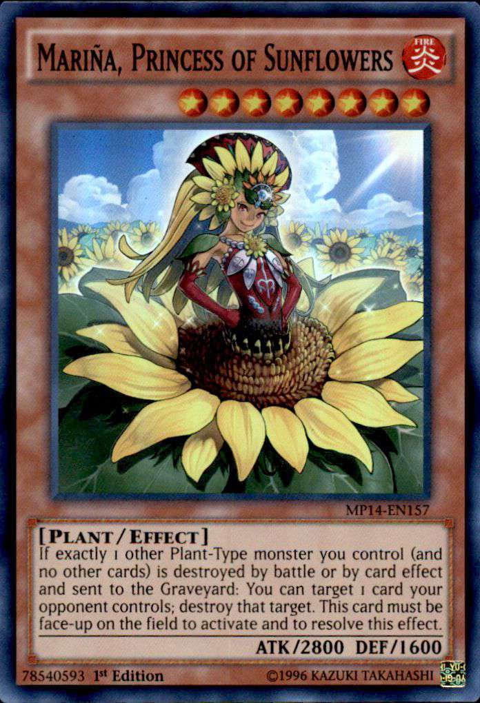 YuGiOh 2014 Mega Tin Super Rare Marina, Princess of Sunflowers MP14-EN157 -  Walmart.com