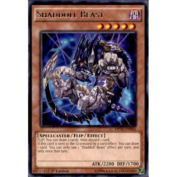 YuGiOh 2015 Mega-Tin Mega Pack Rare Shaddoll Beast MP15-EN082