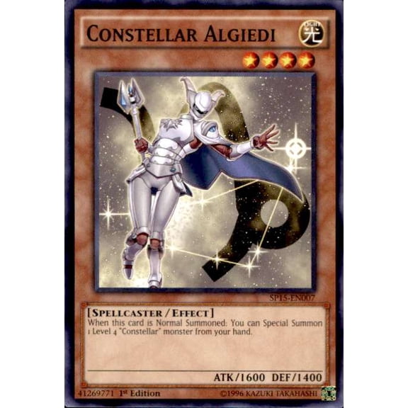 YuGiOh 2015 Star Pack ARC-V Common Constellar Algiedi SP15-EN007