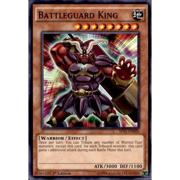 YuGiOh 2015 Star Pack ARC-V Shatterfoil Rare Battleguard King SP15-EN020