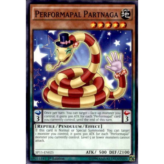 YuGiOh 2015 Star Pack ARC-V Shatterfoil Rare Performapal Partnaga SP15-EN025