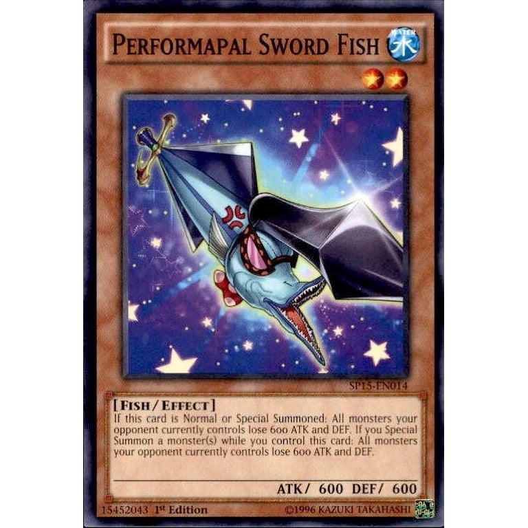 YuGiOh 2015 Star Pack ARC-V Shatterfoil Rare Performapal Sword Fish  SP15-EN014 - Walmart.com