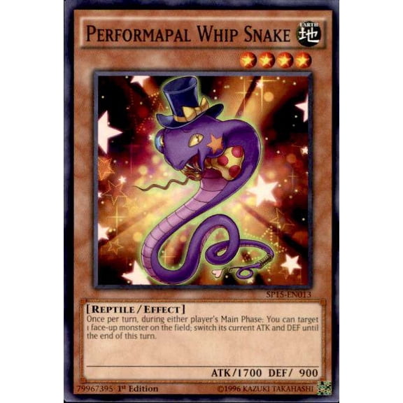 YuGiOh 2015 Star Pack ARC-V Shatterfoil Rare Performapal Whip Snake SP15-EN013