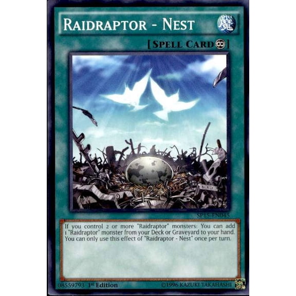 YuGiOh 2015 Star Pack ARC-V Shatterfoil Rare Raidraptor - Nest SP15-EN045