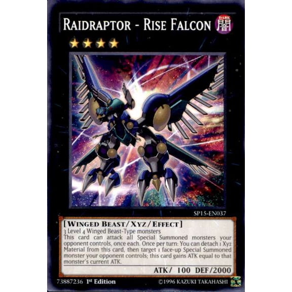 YuGiOh 2015 Star Pack ARC-V Shatterfoil Rare Raidraptor - Rise Falcon SP15-EN037