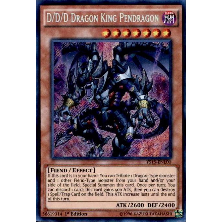 YuGiOh 2015 Starter Deck Dark Legion Secret Rare D/D/D/ Dragon King  Pendragon YS15-ENL00
