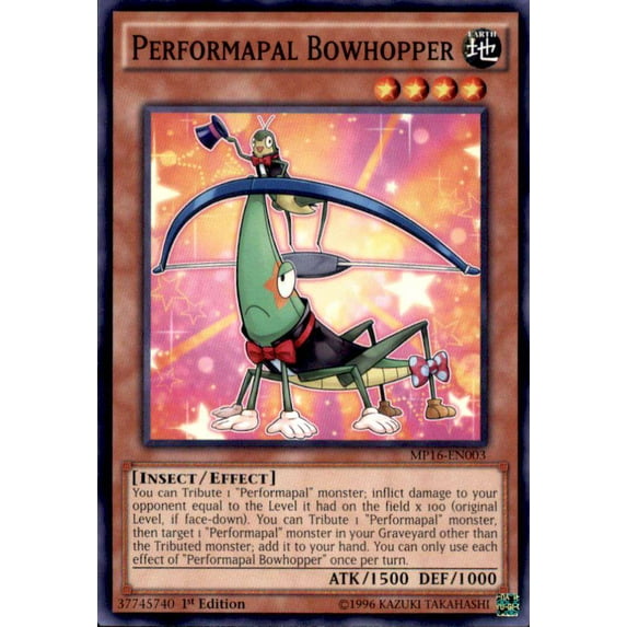 YuGiOh 2016 Mega-Tin Mega Pack Common Performapal Bowhopper MP16-EN003