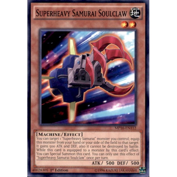 YuGiOh 2016 Mega-Tin Mega Pack Common Superheavy Samurai Soulclaw MP16-EN112