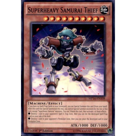 YuGiOh 2016 Mega-Tin Mega Pack Common Superheavy Samurai Thief MP16-EN108