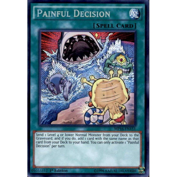 YuGiOh 2016 Mega-Tin Mega Pack Secret Rare Painful Decision MP16-EN151