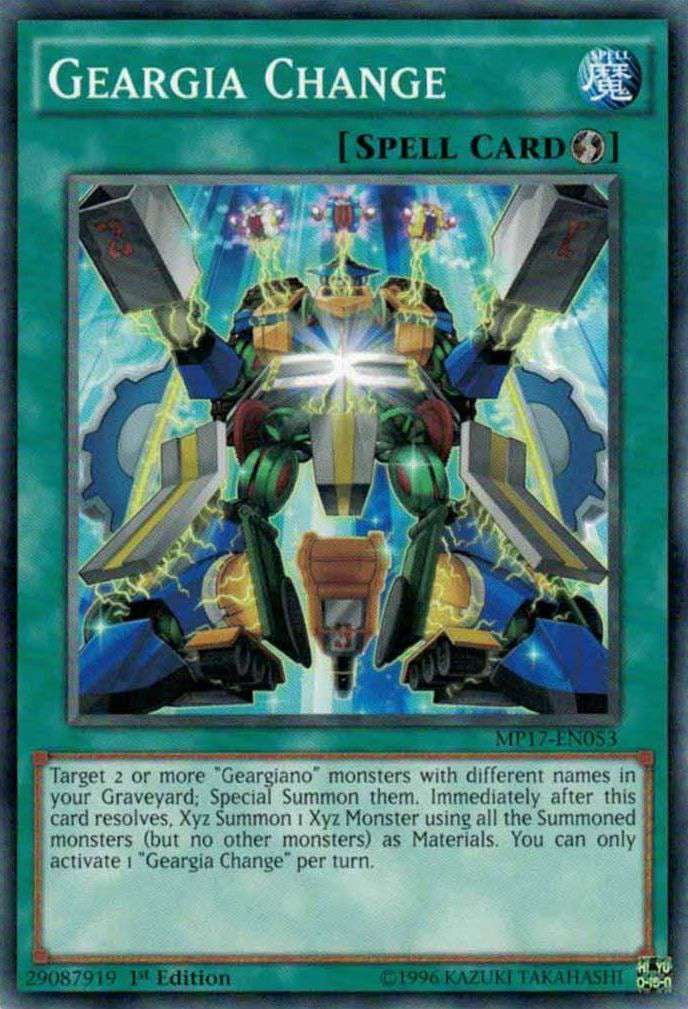 yugioh geargia cards Yu-Gi-Oh! - Rampage Structure Deck negate the effects of all face Geargia MP17-EN053 | Rare cards