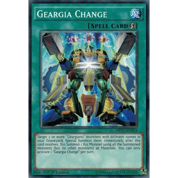 YuGiOh 2017 Mega-Tin Mega Pack Common Geargia Change MP17-EN053
